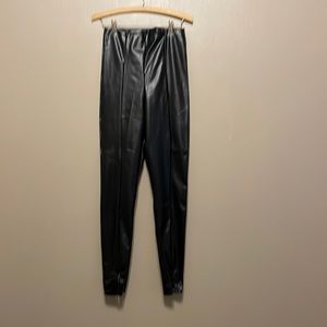 Faux leather pants